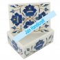 6"x4" marble trinket jewelery box inlay malachite
