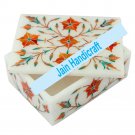 6"x4" marble trinket jewelery box inlay malachite