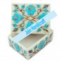 6"x4" marble trinket jewelery box inlay malachite