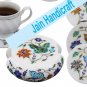 marble tea coaster inlay malachite