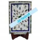 9"x12" Marvelous Marble tray Multi Floral Kitchen Decor inlay malachite