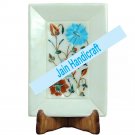 9"x6" Marvelous Marble tray Multi Floral Kitchen Decor inlay malachite