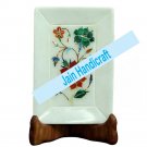 9"x6" Marvelous Marble tray Multi Floral Kitchen Decor inlay malachite
