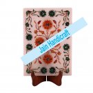 10"x14" Marvelous Marble tray Multi Floral Kitchen Decor inlay malachite
