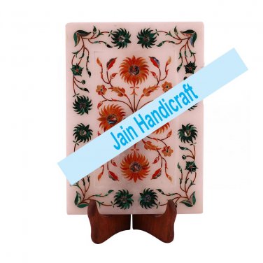 10"x14" Marvelous Marble tray Multi Floral Kitchen Decor inlay malachite