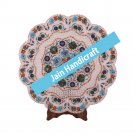 18" marble plate and fruit bowl inlay malachite