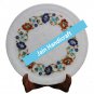 11" marble plate and fruit bowl inlay malachite