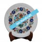 12" marble plate and fruit bowl inlay malachite