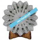 12" marble plate and fruit bowl inlay malachite