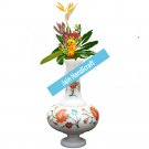 9" marble vase pot  flower home decor inlay malachite