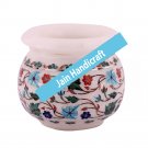 6" marble vase pot  flower home decor inlay malachite