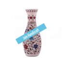12" marble vase pot  flower home decor inlay malachite