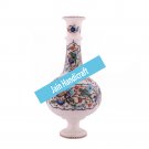 15" marble vase pot  flower home decor inlay malachite