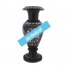 12" marble vase pot  flower home decor inlay malachite