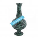 15" marble vase pot  flower home decor inlay malachite