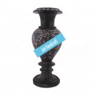 15" marble vase pot  flower home decor inlay malachite