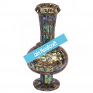 10" marble vase pot  flower home decor inlay malachite