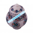 12" marble vase pot  flower home decor inlay malachite