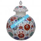 15" marble vase pot  flower home decor inlay malachite