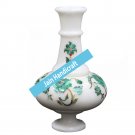 10" marble vase pot  flower home decor inlay malachite