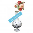 12" marble vase pot  flower home decor inlay malachite