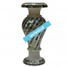 10" marble vase pot  flower home decor inlay malachite