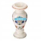 12" marble vase pot  flower home decor inlay malachite