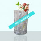 6" marble vase pot  flower home decor inlay malachite