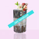 6" marble vase pot  flower home decor inlay malachite