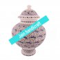 12" marble vase pot  flower home decor inlay malachite