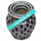 12" marble vase pot  flower home decor inlay malachite