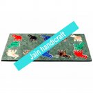9"x12" White Marble tray  Kitchen Cheese Board Inlay malachite Gemstones