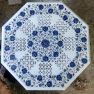 2'x2' side coffee corner marble inlay stone table top  and decor malachite