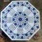 2'x2' side coffee corner marble inlay stone table top  and decor malachite