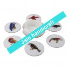 Marvelous Marble Lapis Inlay stone Tea Coffee Coaster Set Kitchen Home Decor