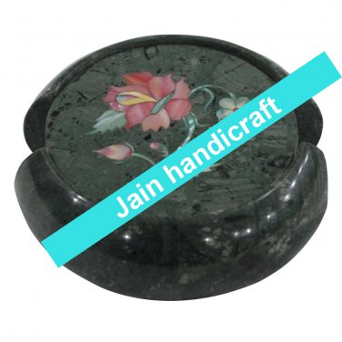 Marvelous Marble Lapis Inlay stone Tea Coffee Coaster Set Kitchen Home Decor