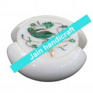 Marvelous Marble Lapis Inlay stone Tea Coffee Coaster Set Kitchen Home Decor