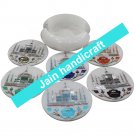 Marvelous Marble Lapis Inlay stone Tea Coffee Coaster Set Kitchen Home Decor