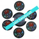 Marvelous Marble Lapis Inlay stone Tea Coffee Coaster Set Kitchen Home Decor