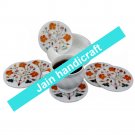 Marvelous Marble Lapis Inlay stone Tea Coffee Coaster Set Kitchen Home Decor