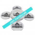 Marvelous Marble Lapis Inlay stone Tea Coffee Coaster Set Kitchen Home Decor