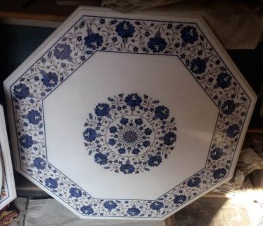 30" MARBLE DINING COFFEE TABLE CENTER TOP INLAY FINE WORK MOSAIC DECOR