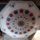 30" MARBLE DINING COFFEE TABLE CENTER TOP INLAY FINE WORK MOSAIC DECOR