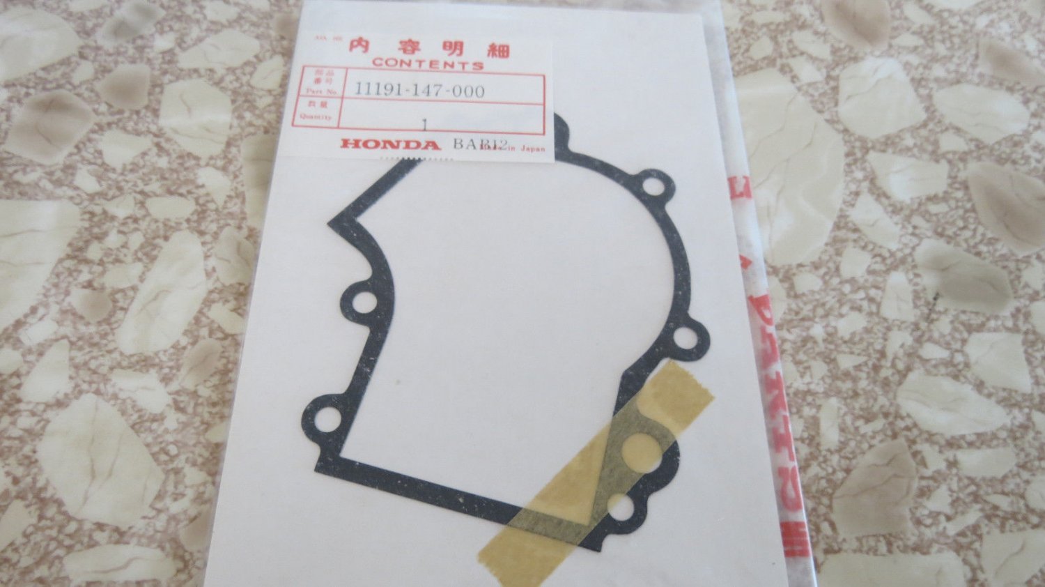 NOS OEM HONDA NC50 197783, GASKET CRANKCASE PN 11191147000