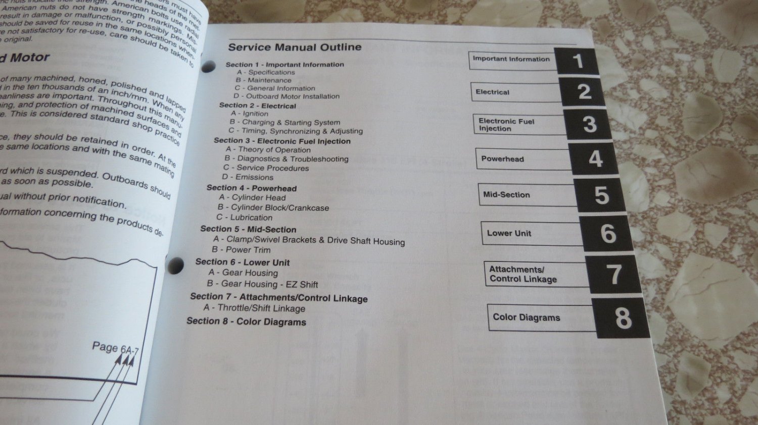 Used OEM 2001 Mercury 115 Hp Four stroke EFI Service Manual 90-881980 958