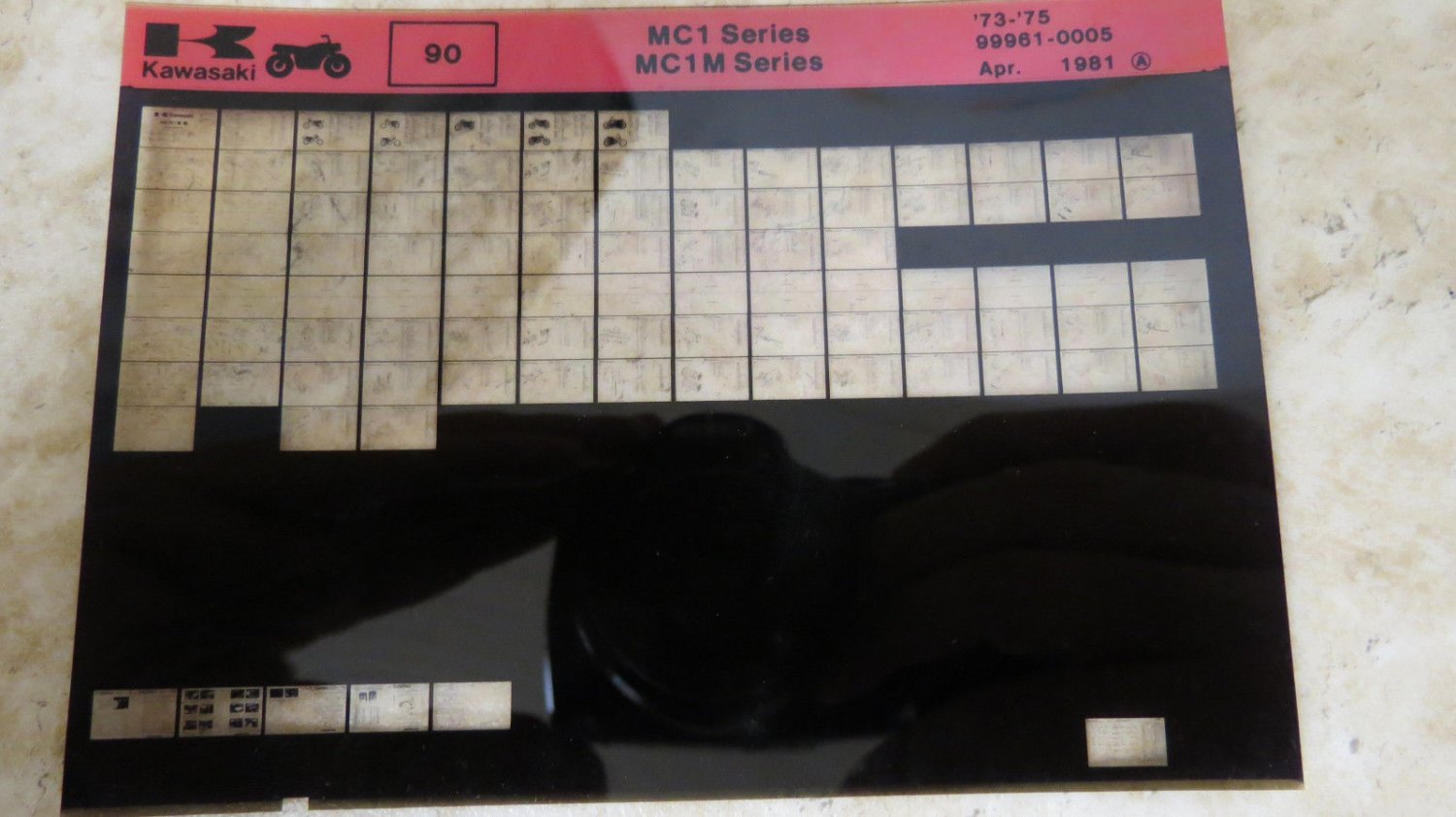 197375 Kawasaki Motorcycle MC1 MC1M Microfiche Parts Catalog B11