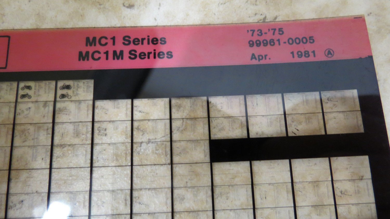 197375 Kawasaki Motorcycle MC1 MC1M Microfiche Parts Catalog B11