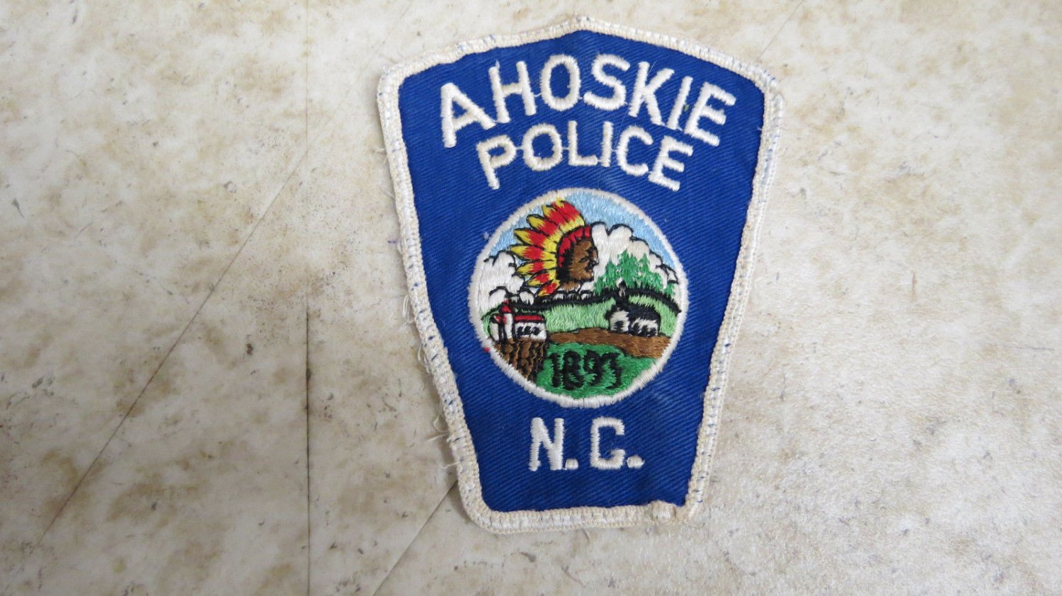 Vintage Ahoskie NC Police Dept. Clothing Vest Hat Patch P59