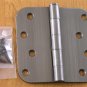 4"x4" Antique Pewter Door Hinges w/screws 5/8 radius