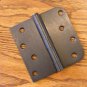 Oil Rubbed Bronze 4"x4" Door Hinges w/screws square x 5/8" radius corners